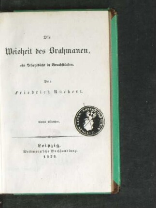 Bdch. 4: Die Weisheit des Brahmanen