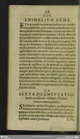 CV. Sexta Deambulationum ruralium utilitas: Plantarum contemplatio