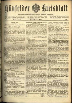 Ausgabe vom Samstag, den 13. März 1915.
