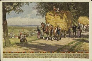 Schwer herein schwankt der Wagen [...]