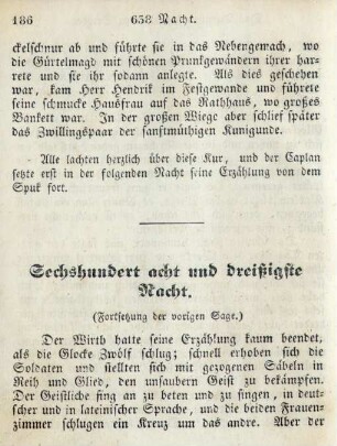 Sechshundert acht und dreißigste Nacht
