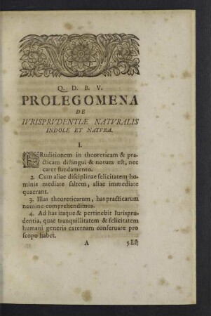 Prolegomena