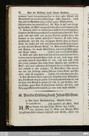 III. Von der Erlösung durch Jesum Christum.