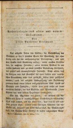 Zeitschrift für die Anthropologie. 1824,2, 1824, [2] = 3. und 4. Vierteljahrsheft