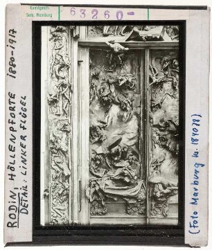 François Auguste René Rodin: Höllenpforte, Detail: linker Flügel