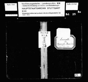 Kriegsstammrolle der Minenwerferkompanie