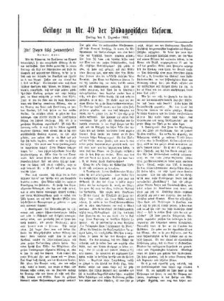 Auf Regen folgt Sonnenschein : Beilage zu No. 49 der Pädagogischen Reform