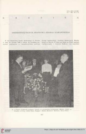 50: Osiemdziesięciolecie profesora Jerzego Szablowskiego