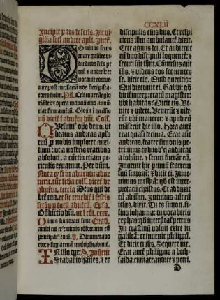 Incipit pars desctis. In vigilia scti andree apl'i.
