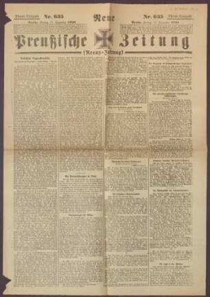 Ausgabe von "Preußische Zeitung"