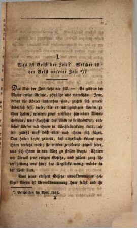 Zeitgegenstände : Kleine Beiträge über Staatsverfassung und Staatsverwaltung