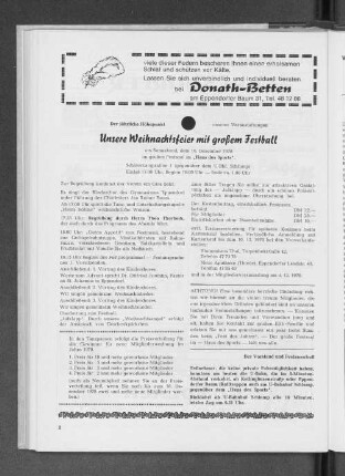 Unsere Weihnachtsfeier mit großen Festball