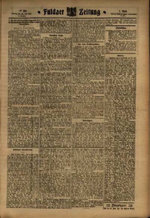Zweite Ausgabe vom Dienstag, den 26. Juli 1910.