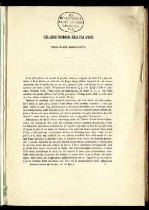 Sull' Azione Fisiologica Della Pila Aperta