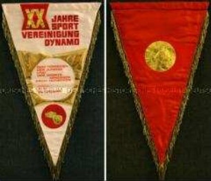 Wimpel zum 20. Jahrestag der Sportvereinigung "Dynamo"