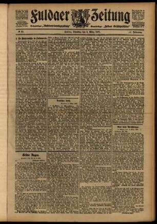 Ausgabe vom Dienstag, den 05. März 1907.