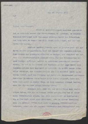 Brief an Paul Graener : 26.08.1915