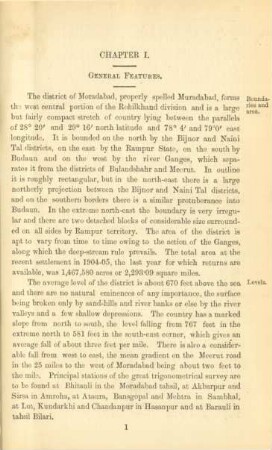 Chapter I. General features