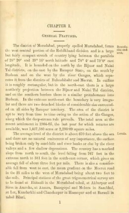 Chapter I. General features