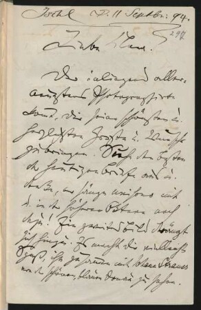 Brief an Clara Schumann : 11.09.1894