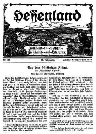 Nr. 22, Zweites November-Heft 1910