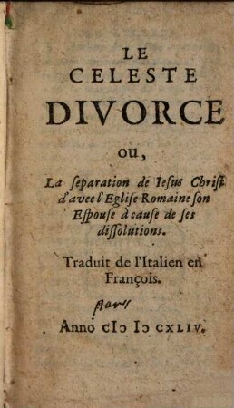 Le Celeste Divorce