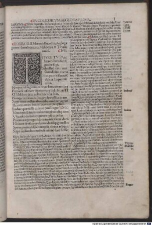 Bucolica : mit Vita Vergilii und Vorrede zu den Bucolica von Aelius Donatus in der 'Donatus auctus'-Fassung. Mit Widmungsvorreden zu den Vergil-Werken an Piero de' Medici von Christophorus Landinus