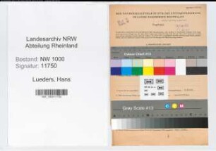 Entnazifizierung Hans Lueders, geb. 15.06.1888 (Bankdirektor)