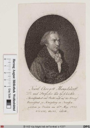 Bildnis Carl Ehregott Andreas Mangelsdorff