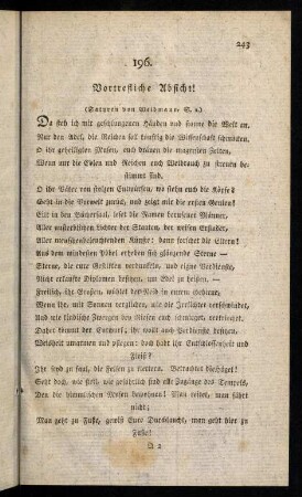 243-249, 196. Vortrefliche Absicht!; 197. Die ...; ...