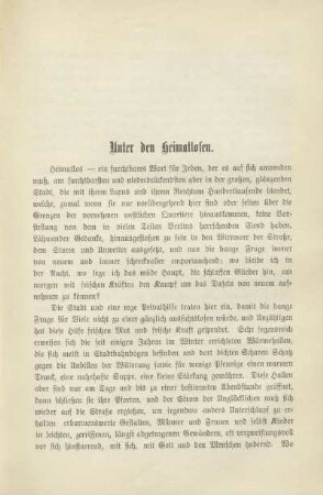 Unter den Heimatlosen