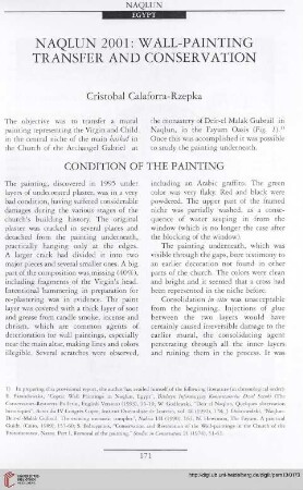13: Naqlun 2001: Wall-painting transfer and conservation