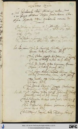 [fol. 137] Rektorat Georg Alban Dreyer 1698/99