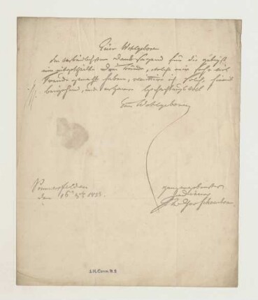 Brief von Franz Erwein von Schönborn an Joseph Heller