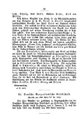 Deutsche Morgenländische Gesellschaft : [II. Akademien und Universitäten]