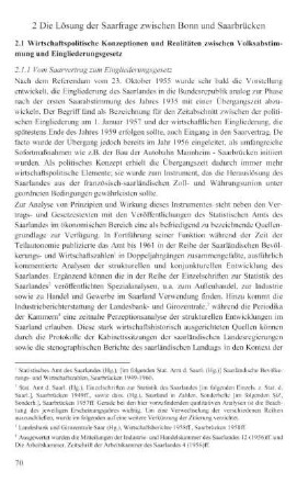 2 Die Lösung der Saarfrage zwischen Bonn und Saarbrücken