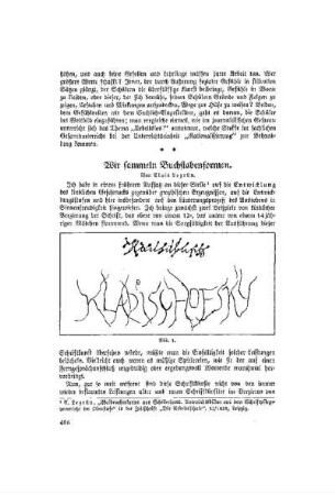 Wir sammeln Buchstabenformen