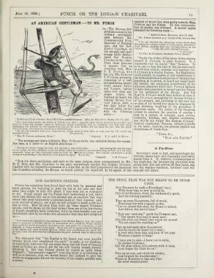 An American gentleman. - To Mr. Punch
