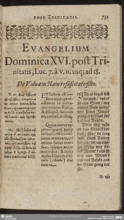 Evangelium Dominica XVI. post Trinitatis