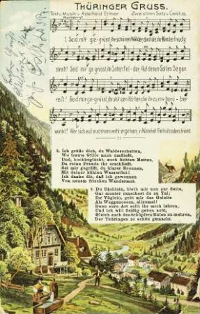 Thüringer Gruss. - Seid mir gegrüsst, ihr schönen Wälder