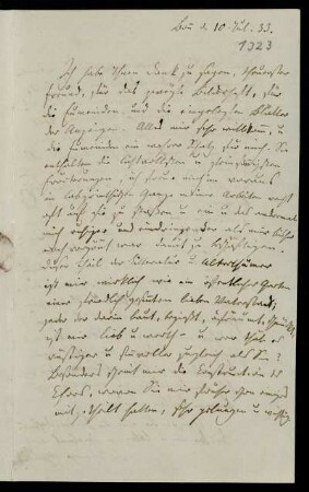 Nr. 1323: Brief von Friedrich Gottlieb Welcker an Karl Otfried Müller, Bonn, 10.7.1833