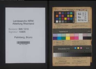 Entnazifizierung Bruno Palmberg , geb. 13.12.1903 (Beamter)