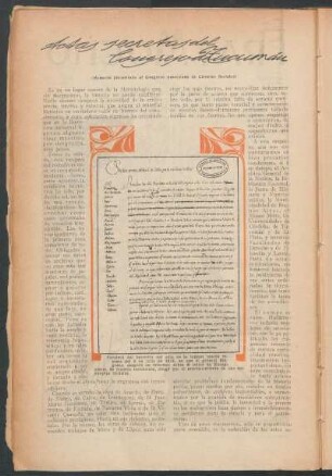 Actas secretas del Congreso de Tucumán : (Memoria presentada al Congreso Americano de Ciencias Sociales)