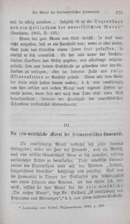 III. die rein-mensschliche Moral der freimaurerischen Humanität.