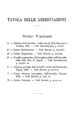 Tavola Delle Abbreviazioni