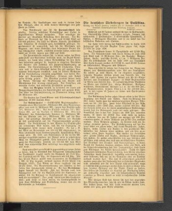 Die deutschen Siedelungen in Palästina.