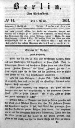 No. 14, 4. April 1835