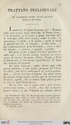 Trattato preliminare de' materiali usati negli antichi edificj di Roma