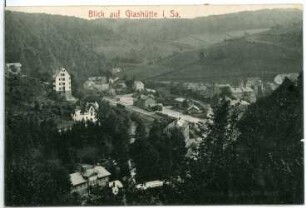 Glashütte. Blick auf Glashütte