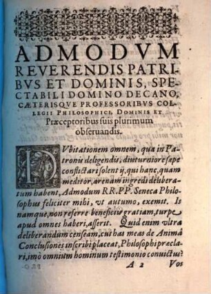 Praecipuae Difficultates Ex Libris De Anima Selectae